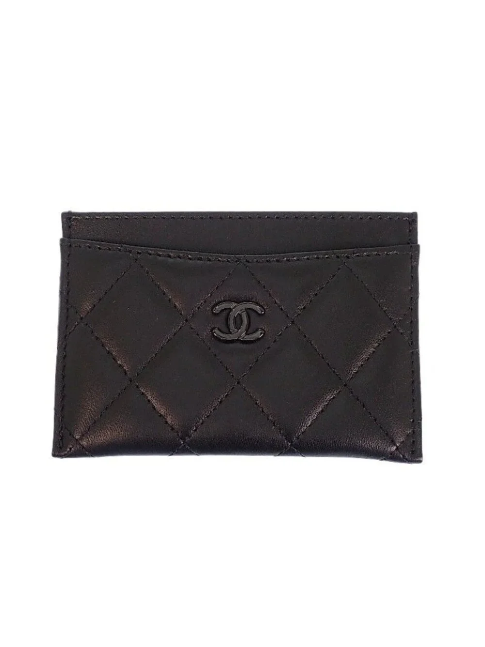 Chanel Classic Card Slot Includes Lambskin Black